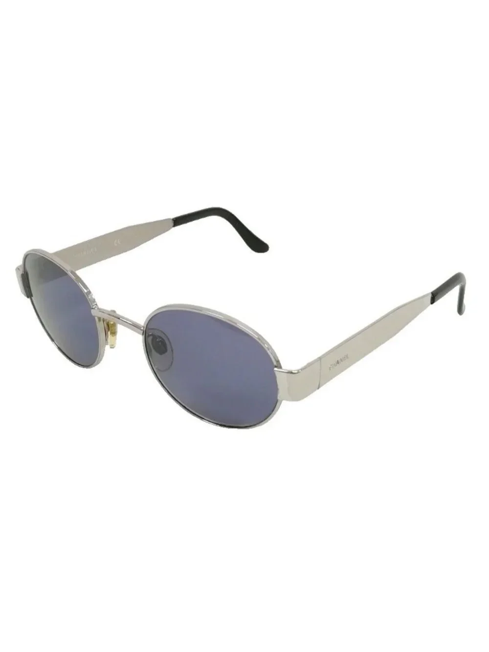 Chanel Sunglasses Vintage Metal Frame Silver Eyewear